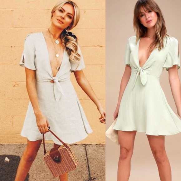 Lulus Dresses & Skirts - 🆕 Sage Green Skater Dress